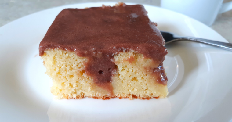 Simple Keto Pudding Poke Cake (Gluten Free, Nut Free)