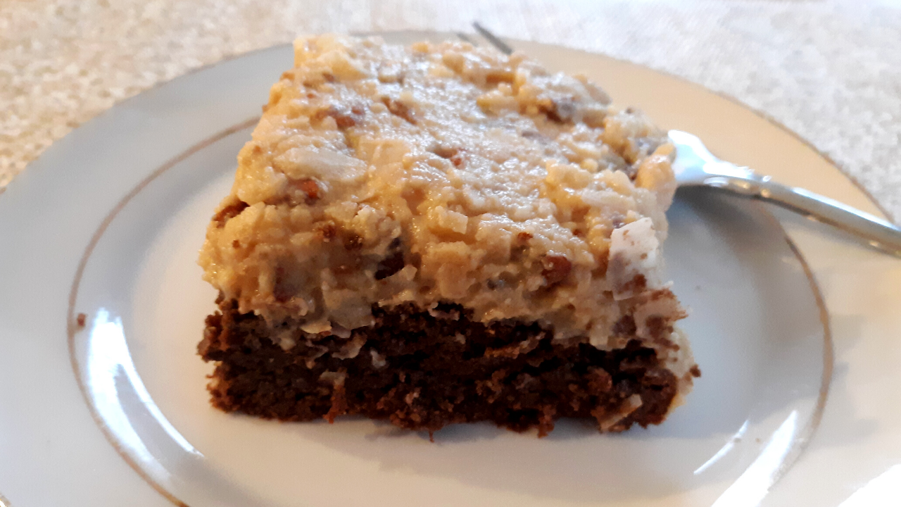 Easy Keto Coconut Flour German Chocolate Cake