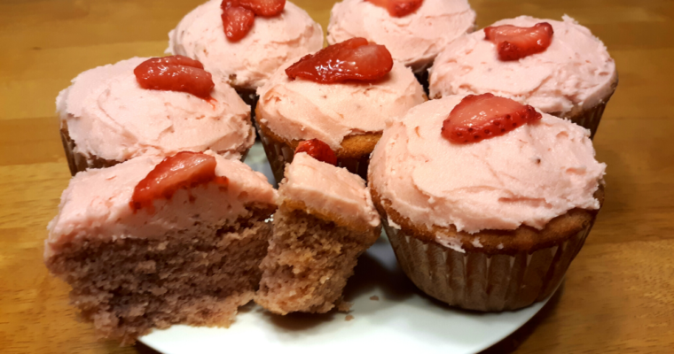 Keto Coconut Flour Strawberry Cupcakes
