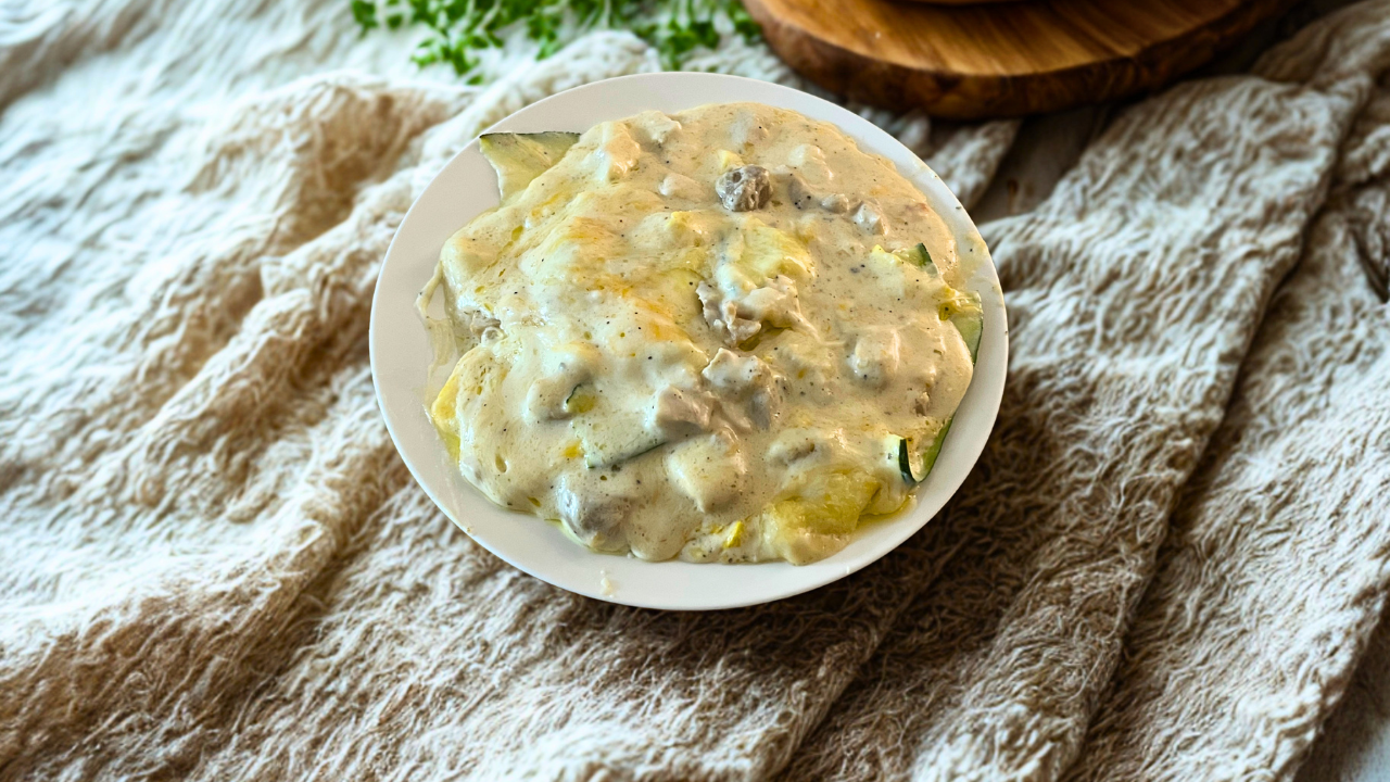 Easy Keto Chicken Ranch Lasagna Casserole